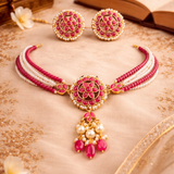 Surkh Gul Kundan Choker