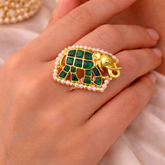 Hathi Kundan Ring