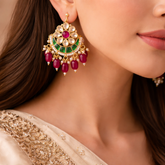 Ruhani Panchi Kundan Earrings