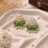 Inaaya Green Kundan Drops
